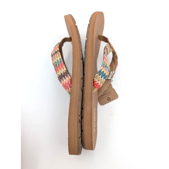 Flojos Juno Waeve Sandals Raffia Strap Multicolor Womens Size US10 - Picture 6 of 10